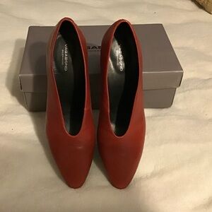Vagabond ‘Olivia’ Red Leather Block Heels
